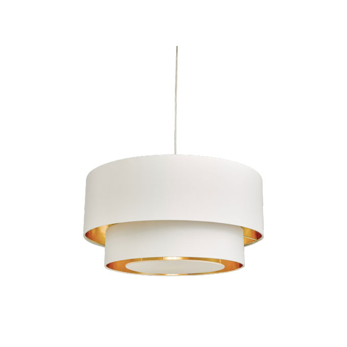 Kozy - White and Gold 30cm Pendant Shade